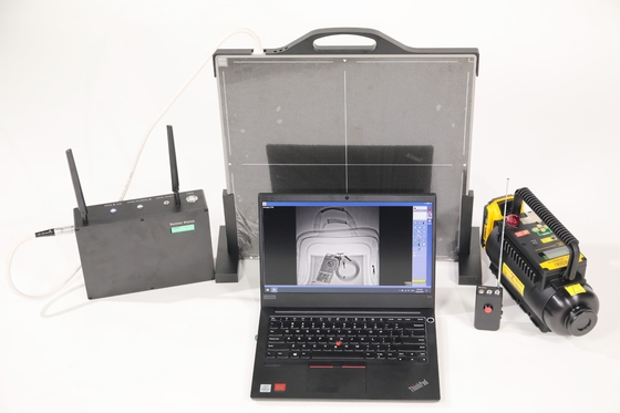 sistema portatile di ispezione dei raggi X del bagaglio d'acciaio di 150kv 22mm per il punto di controllo, veicolo